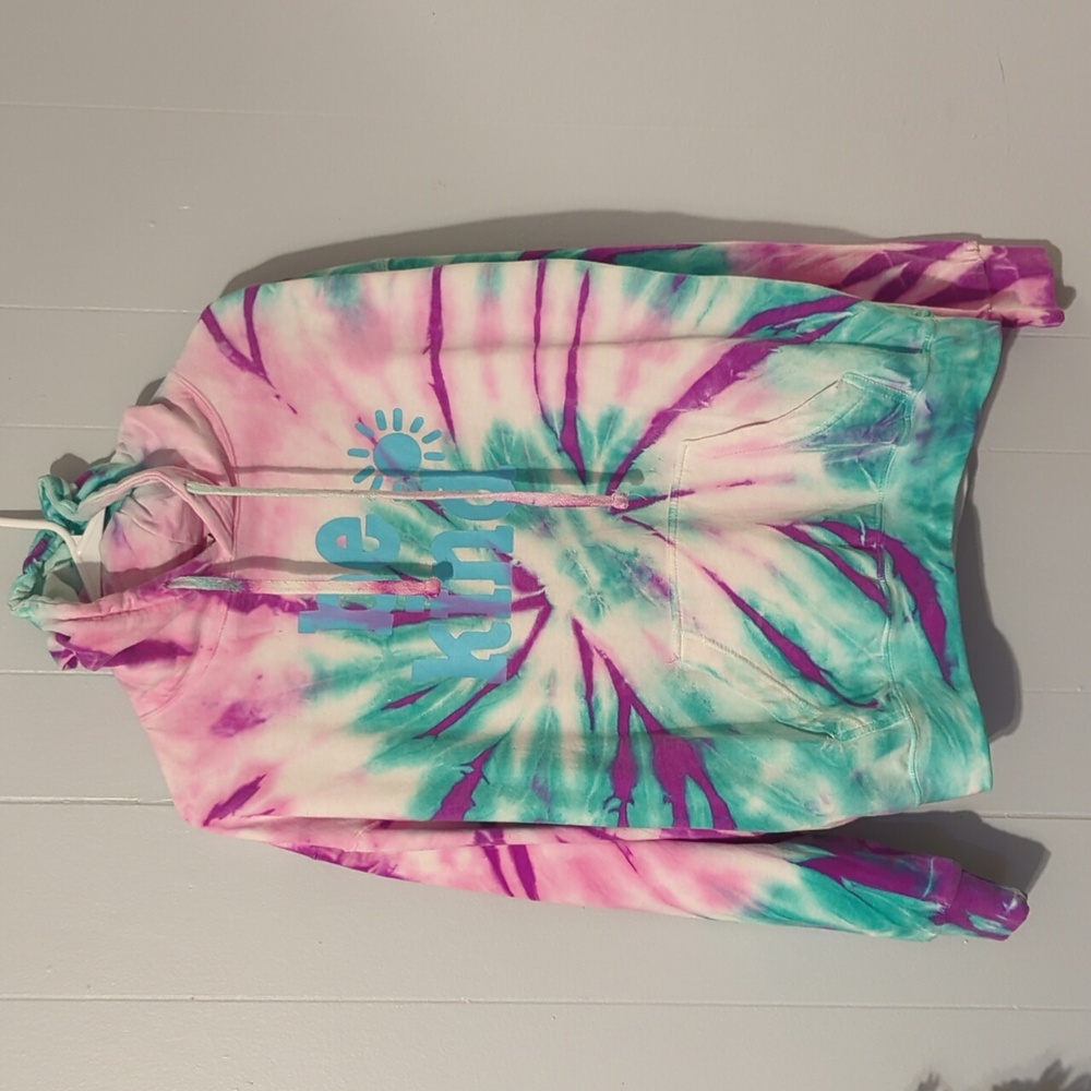 Be Kind Tie Dye Hoodie, Large